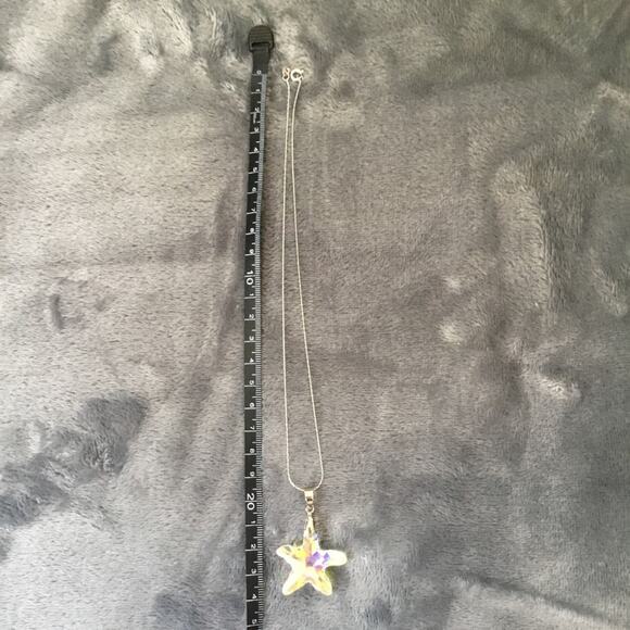 Silver Large Sparkle Star Necklace - Picture 6 of 6